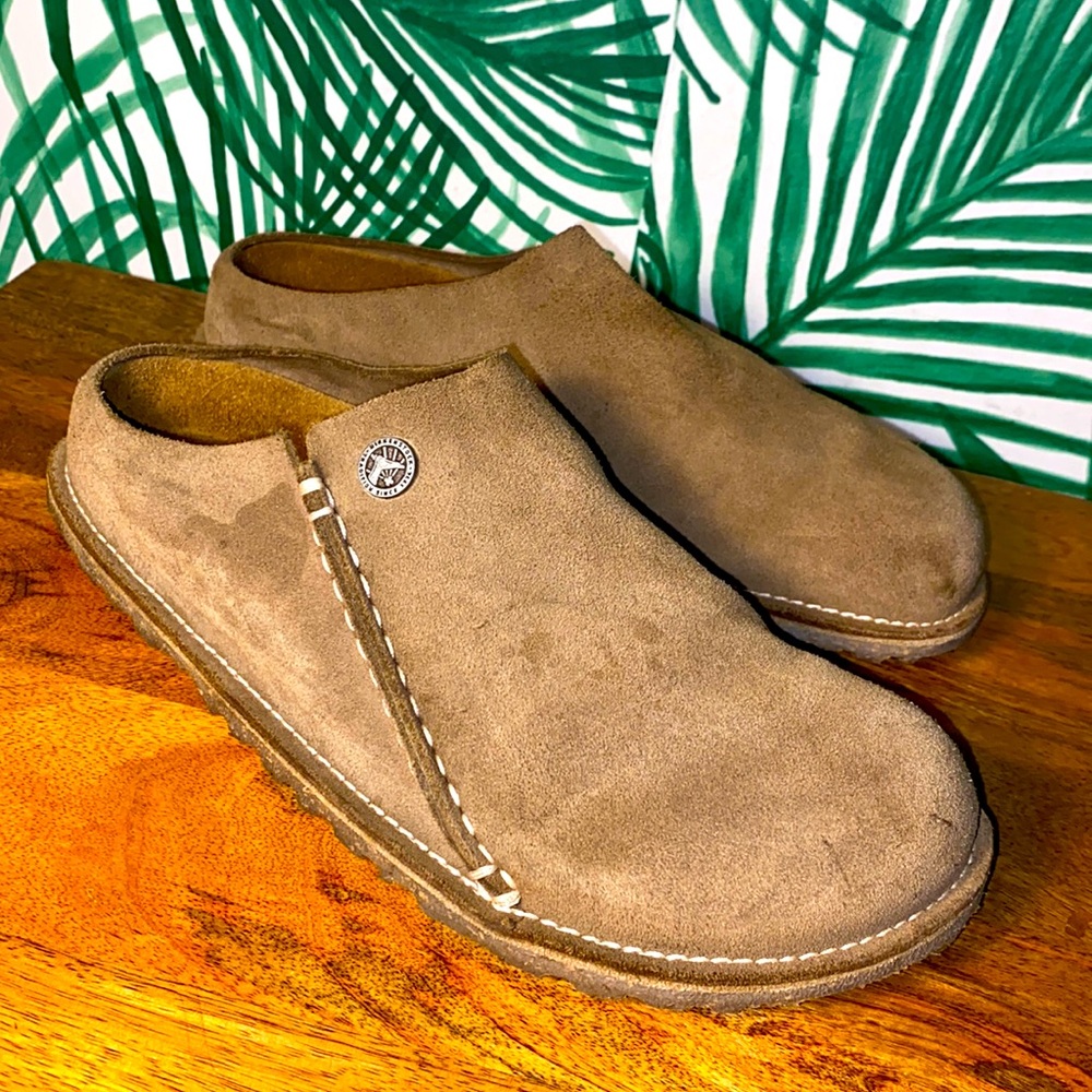 Birkenstock Zermatt Brown Suede Leather Clogs Women’s 7